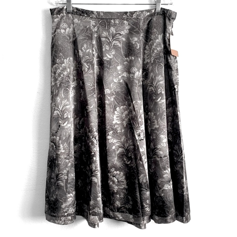 Coldwater Creek Floral Shimmer Sequin Skirt